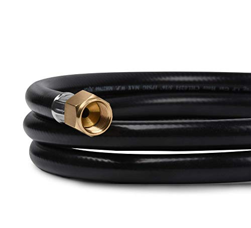 GasSaf 3Feet Low Pressure Propane Regulator and Hose Replacement for Weber Gas Grill Most LP Gas Grill, Heater and Fire Pit Table, Type-1 (QCC-1) Tank Connect,3/8" Female Flare Nut -CSA Certifide