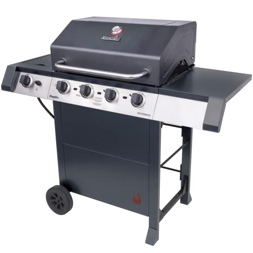 Char-Broil 463331422 Performance Amplifire 4-Burner Cart Style Liquid Propane Gas Grill, Metallic Gray