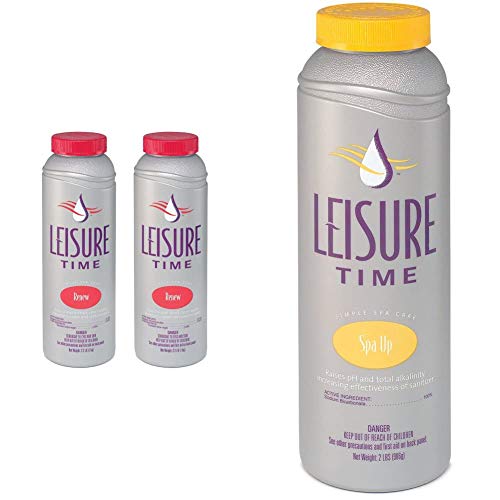 LEISURE TIME RENU2-02 Renew Non-Chlorine Shock for Spas and Hot Tubs, 2.2-Pounds, 2-Pack & 22339A Spa Up Balancer for Hot Tubs, 2 lbs