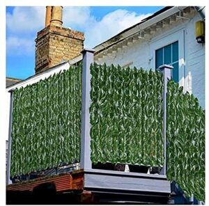 teshy outdoor privacy screens panels artificial hedge garden fence screen, artificial green plant fake grass wall decoration fence ，protection privacy outdoor balcony decor