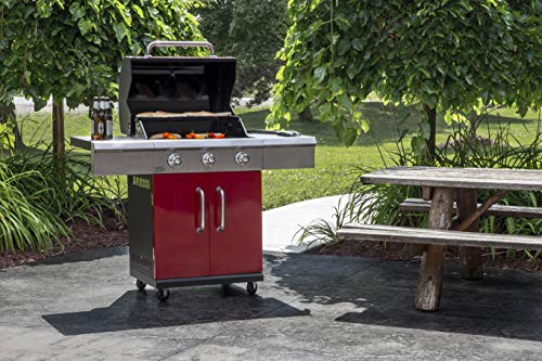 Dyna-Glo DGG424RNP-D 3 Burner Red LP Gas Grill