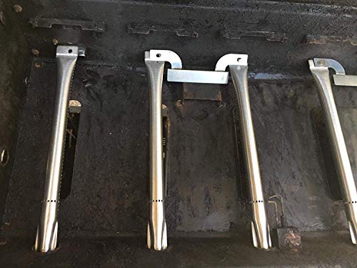 Votenli S9061A(3-Pack) S1048A(3-Pack) Replacement 13 1/8 inches Stainless Steel Heat Plates and Stainless Steel Grill Burner Crossover Tube for Brinkmann 810-3330-S,810-3331-F