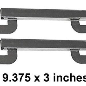 Votenli S9061A(3-Pack) S1048A(3-Pack) Replacement 13 1/8 inches Stainless Steel Heat Plates and Stainless Steel Grill Burner Crossover Tube for Brinkmann 810-3330-S,810-3331-F