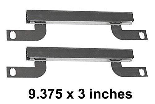 Votenli S9061A(3-Pack) S1048A(3-Pack) Replacement 13 1/8 inches Stainless Steel Heat Plates and Stainless Steel Grill Burner Crossover Tube for Brinkmann 810-3330-S,810-3331-F