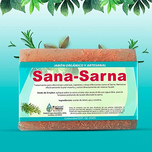 Jabon Sana Sarna (Pack de 3) para afecciones cutaneas, capilares y sarna