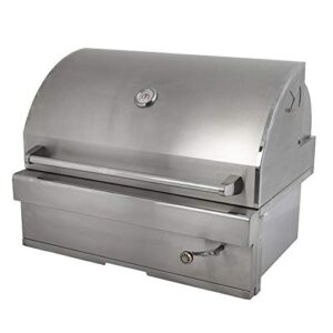 Barbeques Galore 32-inch Turbo Charcoal Built-In Stainless Steel BBQ Grill with Charcoal Tray - 32CHARCOALG