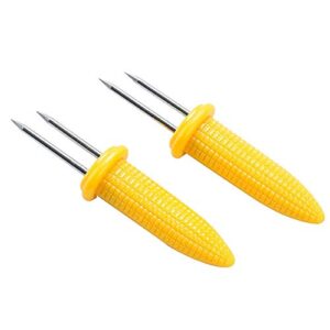 CandyHome 20 Pack Stainless Steel Corn Holders Corn on The Cob Skewers for BBQ Twin Prong Sweet Corn Holder Home Cooking Fork