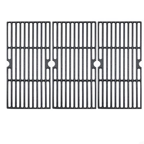 16 15/16 Inch Cast Iron Cooking Grates for Charbroil Advantage 463343015, 463344015, 463344116, 463250509, 463370719, Gas2Coal 463340516, Kenmore Gas Grill, G467-0002-W1 Grid Replacement Parts, 3Pack