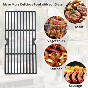 16 15/16 Inch Cast Iron Cooking Grates for Charbroil Advantage 463343015, 463344015, 463344116, 463250509, 463370719, Gas2Coal 463340516, Kenmore Gas Grill, G467-0002-W1 Grid Replacement Parts, 3Pack