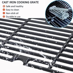 16 15/16 Inch Cast Iron Cooking Grates for Charbroil Advantage 463343015, 463344015, 463344116, 463250509, 463370719, Gas2Coal 463340516, Kenmore Gas Grill, G467-0002-W1 Grid Replacement Parts, 3Pack