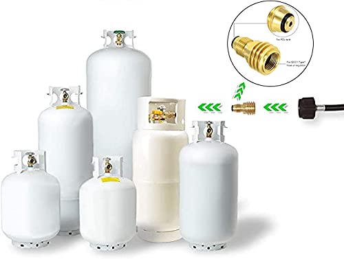 Joywayus Propane Tank Adapters Converts LP Tank POL Service Valve to QCC1 Brass Solid Universal Fit (Type 1)