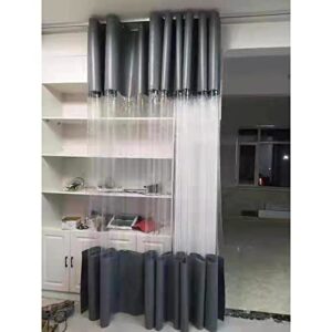 Outdoor Clear Tarp Curtain Waterproof Wind-Proof Transparent Vinyl Tarp for Patio Pergola Garden Canopy Anti-Tear Heavy Duty Transparent Side Panel with Grommets