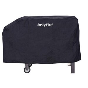 onlyfire 28 inch griddle cover fits for blackstone,600d heavy duty waterproof anti-uv canvas flat top bbq cover for blackstone 28” outdoor cooking gas grill griddle station,black
