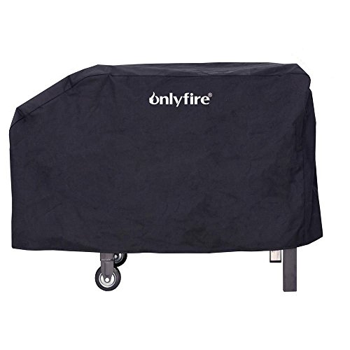 onlyfire 28 Inch Griddle Cover Fits for Blackstone,600D Heavy Duty Waterproof Anti-UV Canvas Flat Top BBQ Cover for Blackstone 28'' Outdoor Cooking Gas Grill Griddle Station,Black