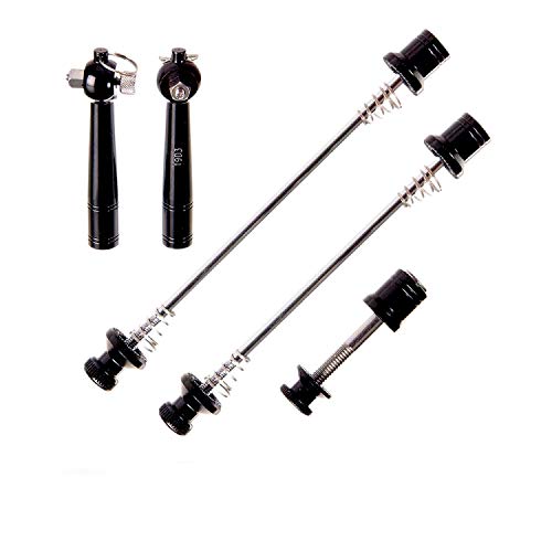 evo Quick Release Skewer Set, 3 Piece Anti-Theft Locking Skewers with Key