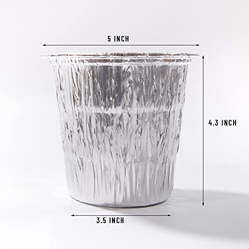 Z GRILLS BBQ Grease Foil Bucket Liners Grill Drip Disposable Aluminum 5/20/25/30 Packs (5 Packs)