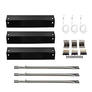 bbq future grill parts kit replacement parts for chargriller 3001 3030 4000 5050 5072,5252, 5650 grill models, grill burner tube, hanger brackets, heat plates, electronic ignitor