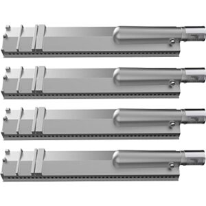 vevor grill burners, stainless steel bbq burners replacement, 4 packs grill burner replacement, flame grill with 16.1″ length barbecue replacement parts with evenly burning for premium gas grills