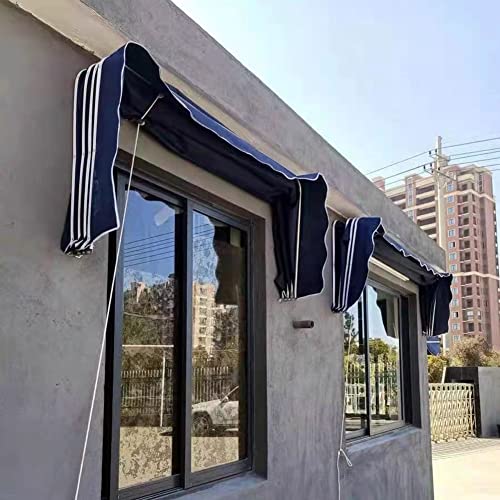 Window/Entry Awning, Front Door Canopy, Polyester Fabric Cover Snow and Rain Blocker UV Protection, Foldable Galvanized Bracket Fully Assembled (Color : Light Grey, Size : 150x60x60cm)