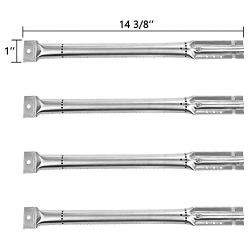 SHINESTAR 14 3/8 Inch Grill Burner Replacement for Charbroil 463420509, Nexgrill 720-0691A, 720-0718N, 720-0778A and More, Stainless Steel, 4-Pack