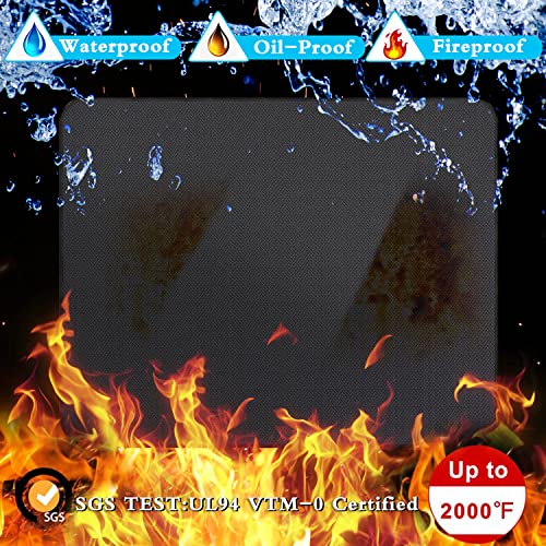 UBeesize 65 x 48 inches Under Grill Mat for Outdoor Grill,Double-Sided Fireproof Grill Pad for Fire Pit,Indoor Fireplace Mat Fire Pit Mat,Oil-Proof Waterproof BBQ Protector for Decks and Patios