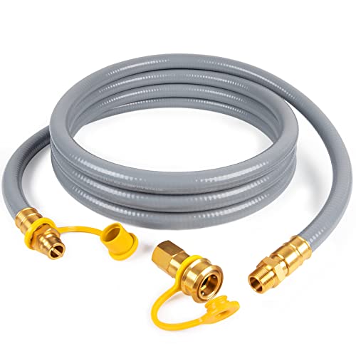 SHINESTAR 15FT 3/4-Inch Natural Gas Hose with Quick Connect Fitting, Propane to Natural Gas Conversion Kit for Construction Heaters and More NG Appliance