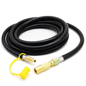 MENSI 12FT Low Pressure 1/4" Quick Connect Disconnect Plug RV Trailer Propane Extension Hose Hook Up Coleman RoapTrip Series LXE, LX Portable Grill