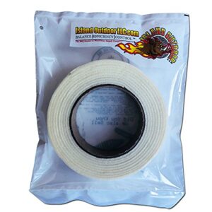 1" x 1/8" White BBQ/Smoker Gasket, Self stick for barbecue pit Lids and Doors