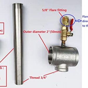 LSMIITTH Propane Gas Forge Furnace Burner, High Pressure Cast-Iron Burner Head, Burner Assembly Flame Control System, Propane Burner Replacement, Blacksmith Knife Making