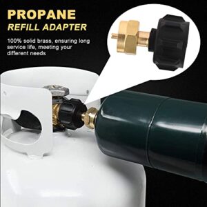 Mtsooning 3PCs Propane Refill Adapter, POL to QCC1 / Type1 Gas Bottle Connector Regulator for 1Lb Disposable Tank Cylinder BBQ