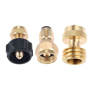 Mtsooning 3PCs Propane Refill Adapter, POL to QCC1 / Type1 Gas Bottle Connector Regulator for 1Lb Disposable Tank Cylinder BBQ