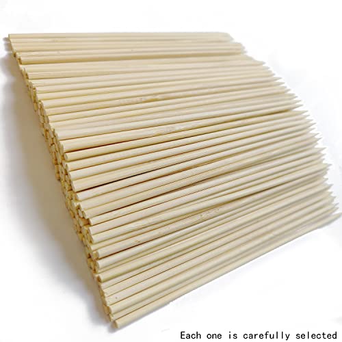 Ustace Natural Bamboo Skewers 200pcs 6'' for BBQ,Fruit Skewers, Grilling Kabob Skewers,Grilled Corn,Marshmallow,Chocolate Fountain and Party.Φ=3mm(6 inch) (A240)