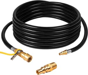 shinestar rv propane quick connect kit, 12ft quick connect propane hose & 1/4″ quick-disconnect propane adapter fitting