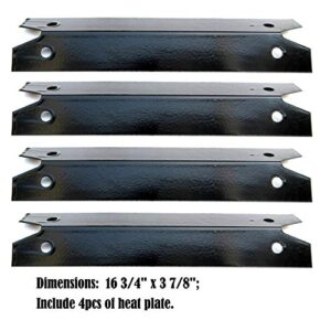 Direct Store Parts DP143 (4-Pack) Porcelain Steel Heat Shield/Heat Plates Replacement for Brinkmann, Charmglow, Gas Grill Models (Porcelain Steel)