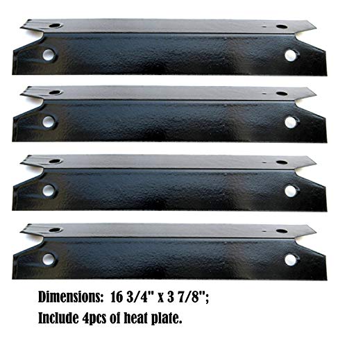Direct Store Parts DP143 (4-Pack) Porcelain Steel Heat Shield/Heat Plates Replacement for Brinkmann, Charmglow, Gas Grill Models (Porcelain Steel)