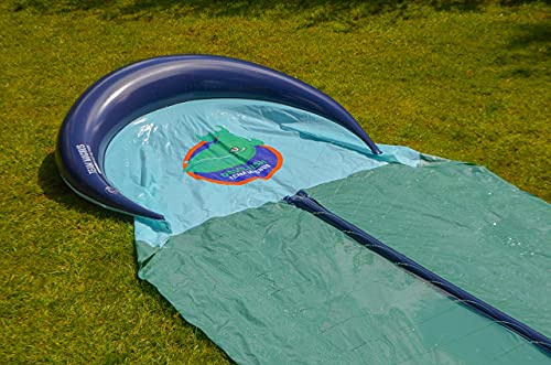 TEAM MAGNUS 18ft XL Slip and Slide - Heavy Duty Inflatable Slide with Central Sprinkler and XL Crash Pad