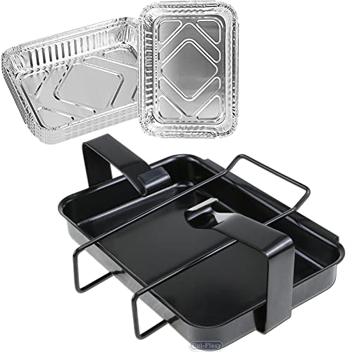 Uniflasy 7515 Grill Catch Pan Holder/Drip Pan/Grease Collection Pan Replacement Parts for Weber Genesis 1000-5500, Genesis Silver/Gold/Platinum, Genesis II Series, Platinum I/II, and Summit Grills