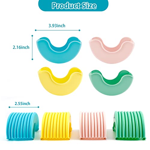 Qoyapow 4Pcs Retractable Burger Fixed Box Adjustable Hamburger Holders Reusable Washable Retractable Hamburger Clip Silicone Rack Holder Burger Box for Burger Lovers Adults and Children