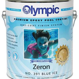 Olympic Zeron One-Coat Epoxy Swimming Pool Paint - 6 Pack Blue Ice