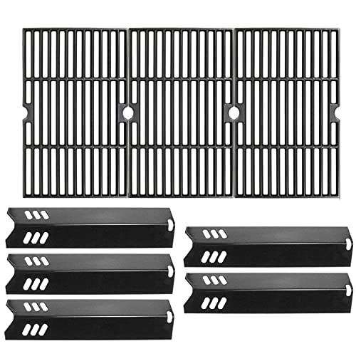 Uniflasy Grill Kits for DynaGlo DGF510SBP, DGF510SSP, DGF510SSP-D,Heat Plate and Cooking Grate for Backyard BY13-101-001-13, GBC1460W, GBC1461W, GBC1462W, GBC1059WB, BH13-101-099-01, BH14-101-099-01