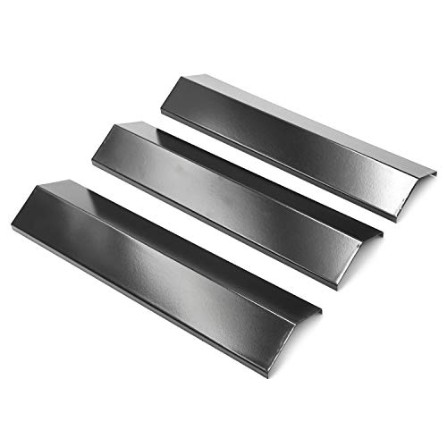 Grill Heat Plates for Brinkmann 810-3660-S, 810-2511-S, 810-2512-S Replacement Parts, Heat Tent Shield for Uniflame, Backyard Grill, Aussie, 3-Pack 15 3/8 inch Porcelain Steel Flame Tamer PPB311