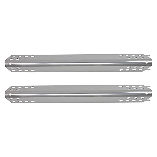 2-Pack BBQ Grill Heat Shield Plate Tent Replacement Parts for Char-Broil 463645015 - Compatible Barbeque Stainless Steel Flame Tamer, Guard, Deflector, Flavorizer Bar, Vaporizer Bar, Burner Cover 15"