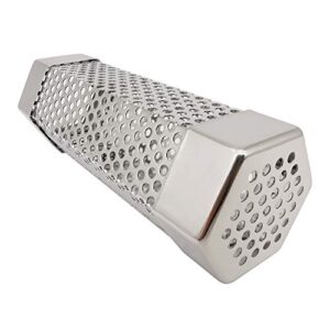 Smoker Smoke Tube Box for Pellets Grill, 304 Stainless Steel BBQ Cold Smoker Generator Tube, 2.5 Hours of Billowing Hot or Cold Smoking - 6" Hexagon