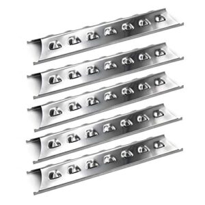 hongso spe181 (5-pack) stainless steel heat plate, heat shield, heat tent, burner cover, vaporizor bar, and flavorizer bar replacement for select gas grill models by brinkmann, charmglow and others