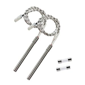 vanorm 2 pack replacement pit boss ignitor kit hot igniter rod for pit boss pellet grills and camp chef wood pellet grills with 2pcs fuses