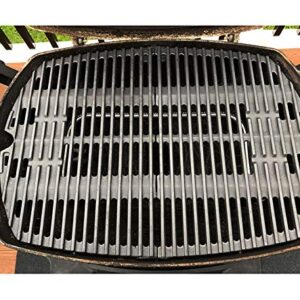 soldbbq 7646 7584 Replacement Cooking Grates for Weber Q300 Q320 Q3000 Q3200 Series Gas Grills, Matte Cast Iron Cooking Grate Replacement Parts for Weber 7646 7584