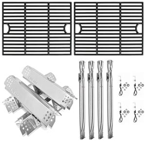 hisencn grill parts for home depot nexgrill 4 burner 720-0830h, 720-0783e, 5 burner 720-0888n, 720-0888 gas grill models, 304 stainless steel grill burner, heat plate, cast iron grill grates