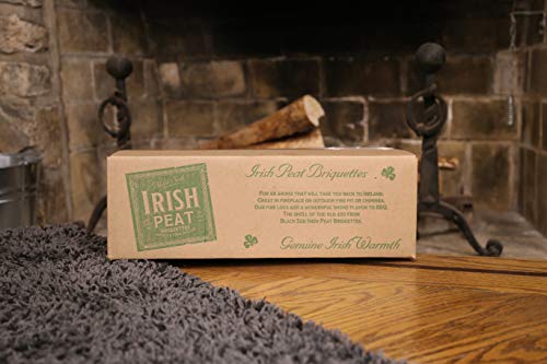 Bord Na Mona Irish Peat Briquettes (20-22 Fire Logs), Brown