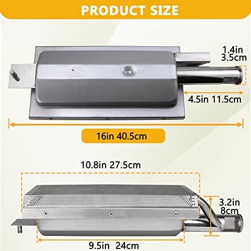 Ceramic Infrared Searing Burner for Blaze Grills, Stainless Steel 14,000 BTU,Upgrade Accessory Part Replaces Left Side Burner of Blaze Gas Grills