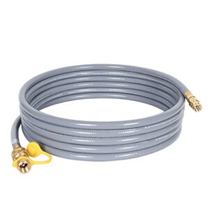 gassaf 24 feet 1/2″ id natural gas hose with quick connect/disconnect hose assembly with 3/8″ female flare by 1/2″ male flare adapter for ng/lpg appliance